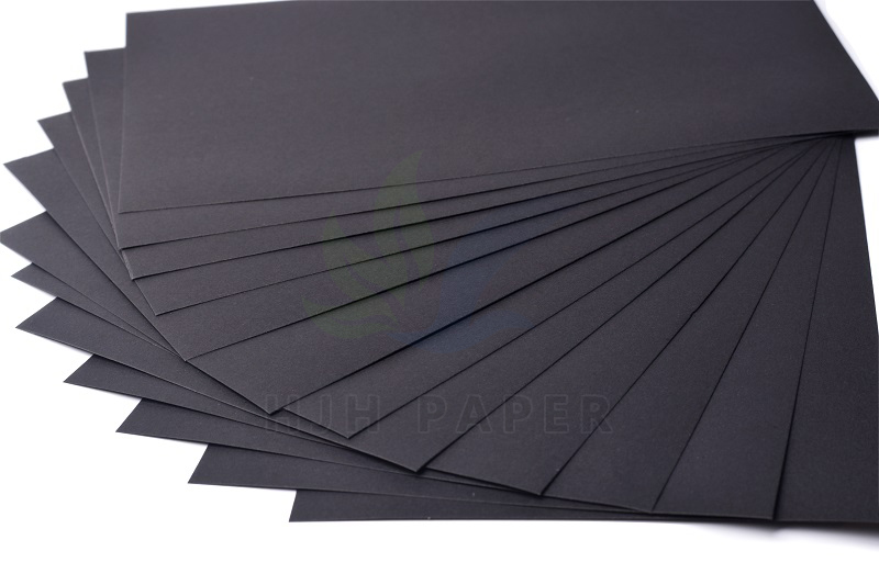 Pure wood pulp black cardboard
